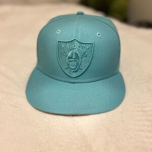 Raiders New Era Cap 7 1/4in 59Fifty  /Aqua